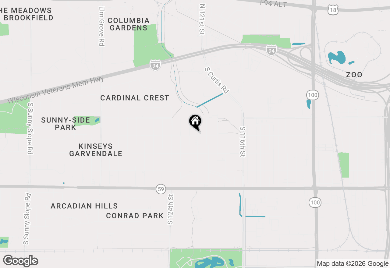 Map of 837 S 121st St, West Allis, WI 53214