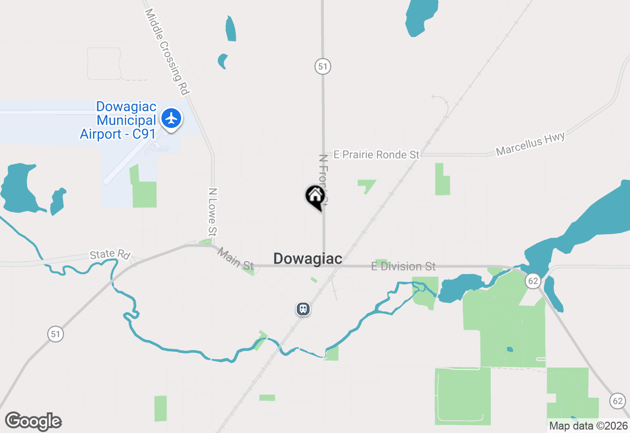 Map of 105 W Telegraph, Dowagiac, MI 49047