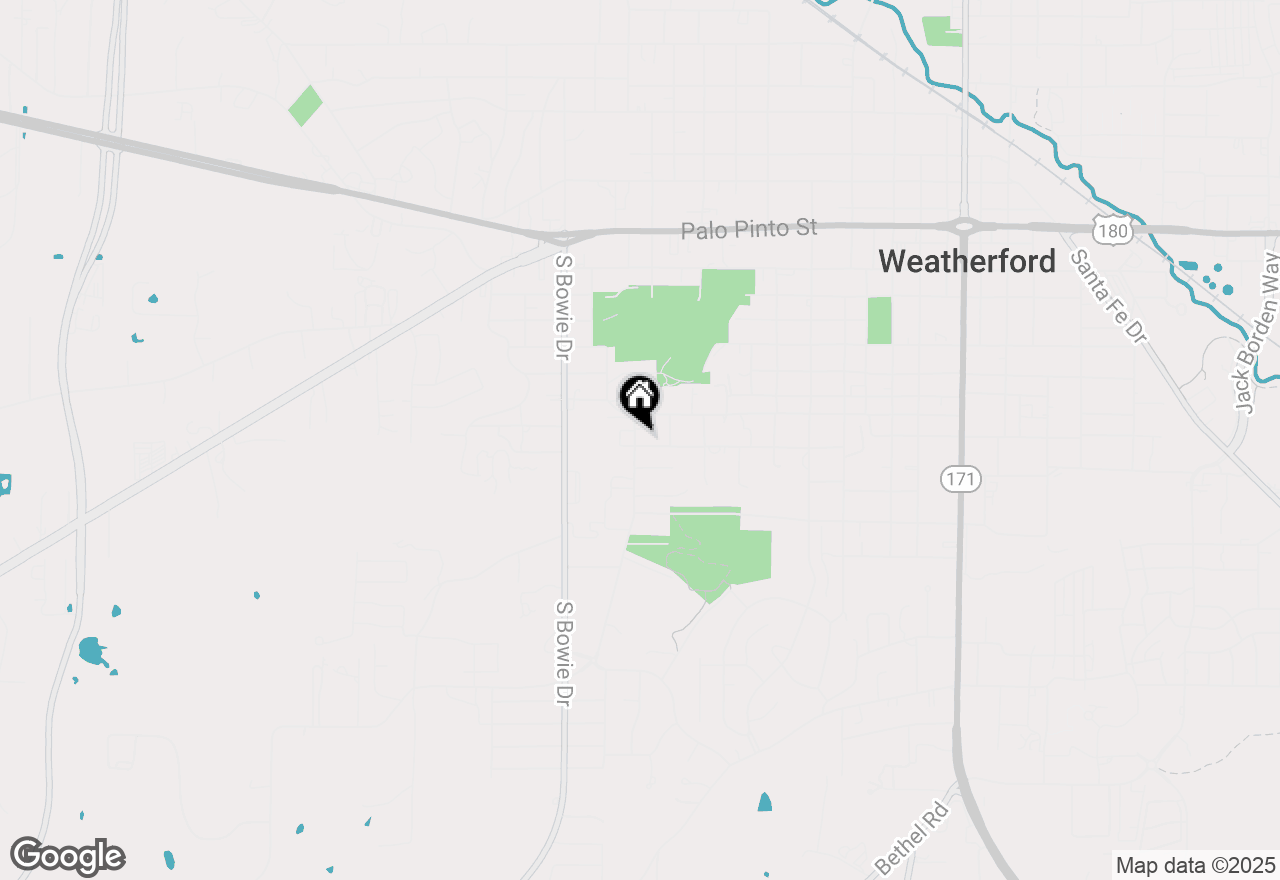 Map of 916 Norton Street, Weatherford, TX 76086