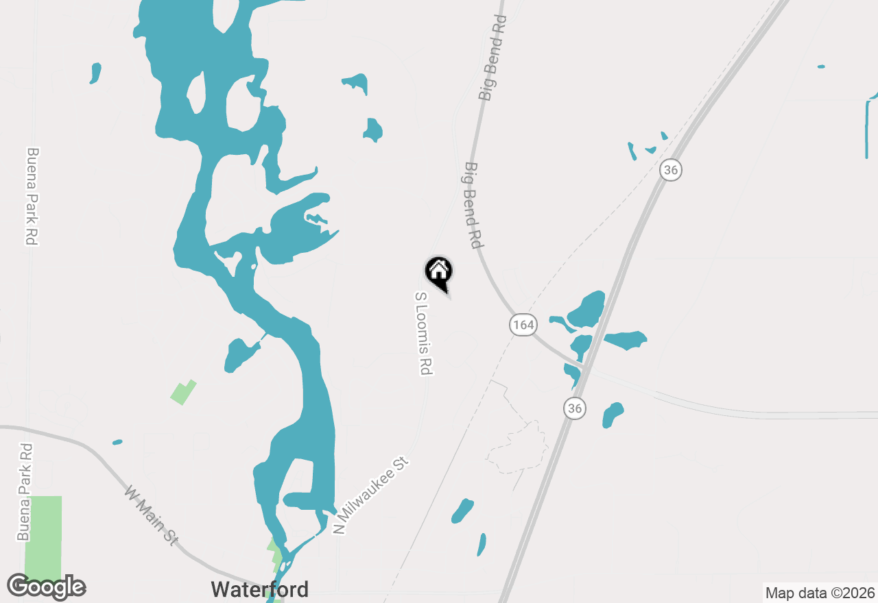 Map of 605 E Bluff Cir, Waterford, WI 53185
