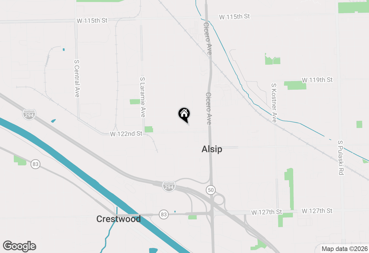 Map of 12132 S James Drive, Alsip, IL 60803