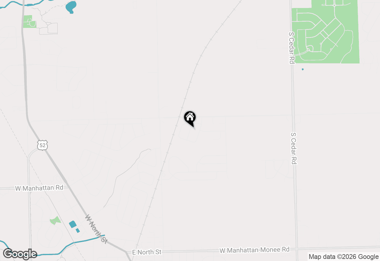 Map of (Address confidential), Manhattan, Illinois 60442