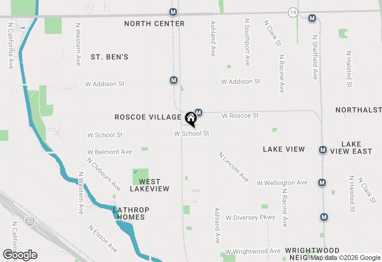 Map of 1728 W School Street, Chicago, IL 60657