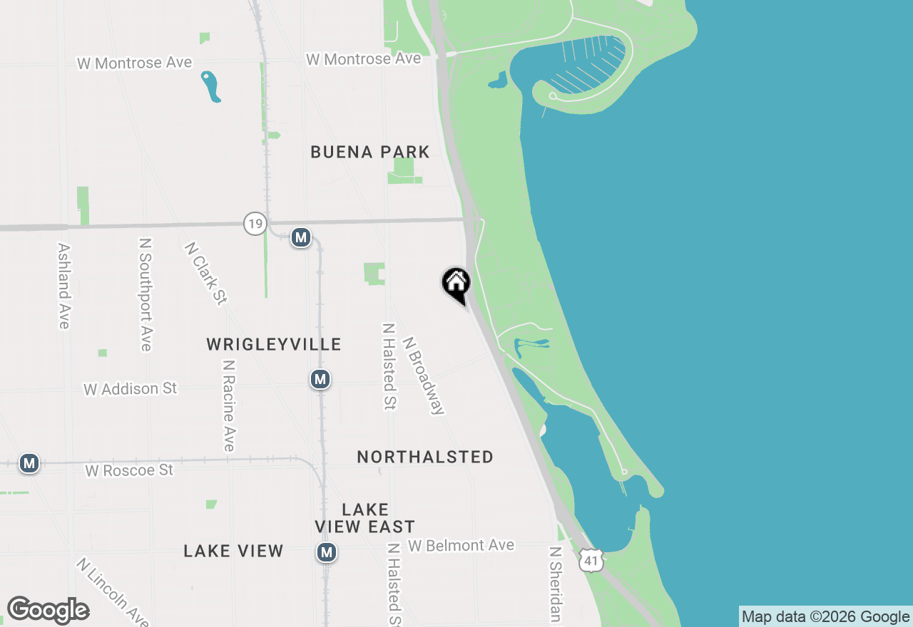 Map of 618 W Waveland Avenue #1W, Chicago, IL 60613