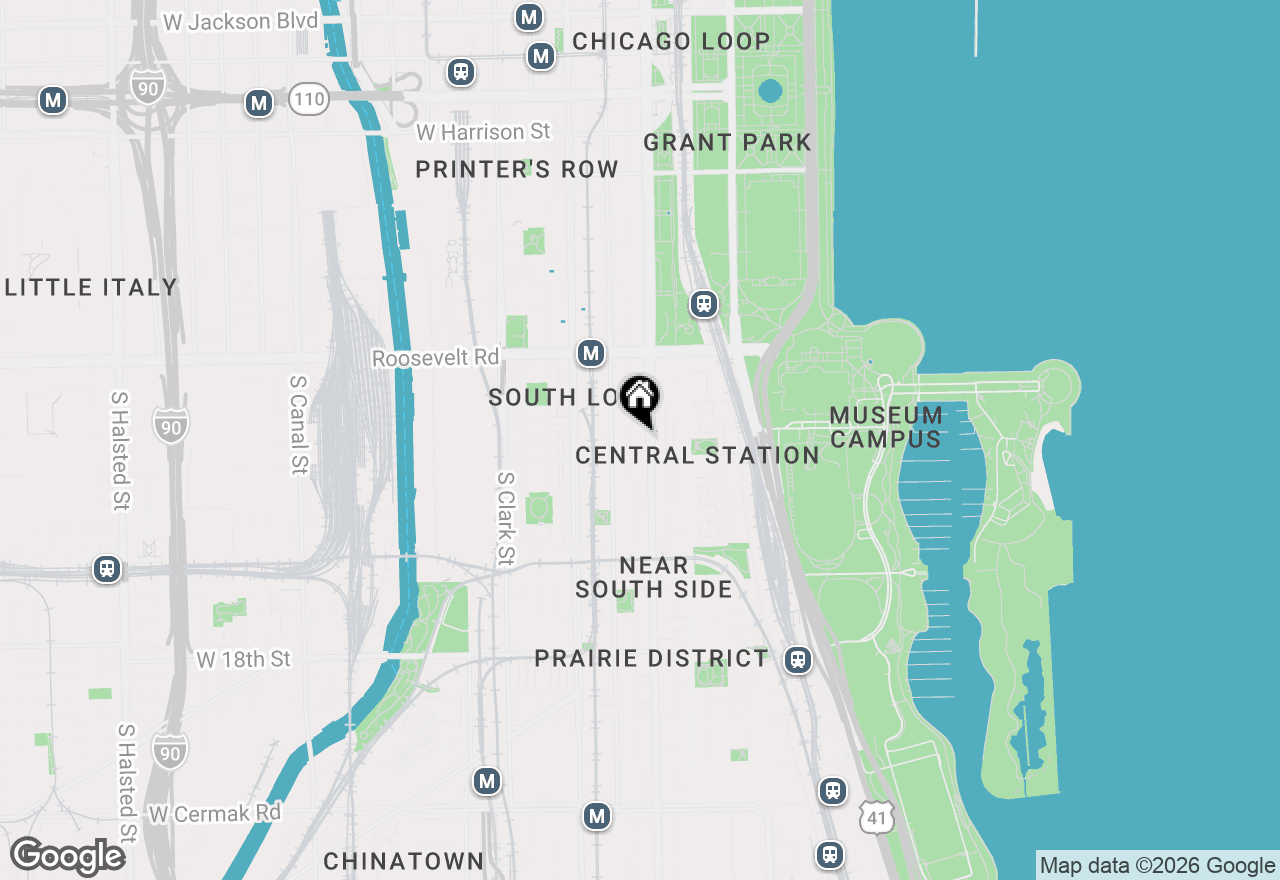 Map of 1338 S Michigan Avenue #08, Chicago, IL 60605