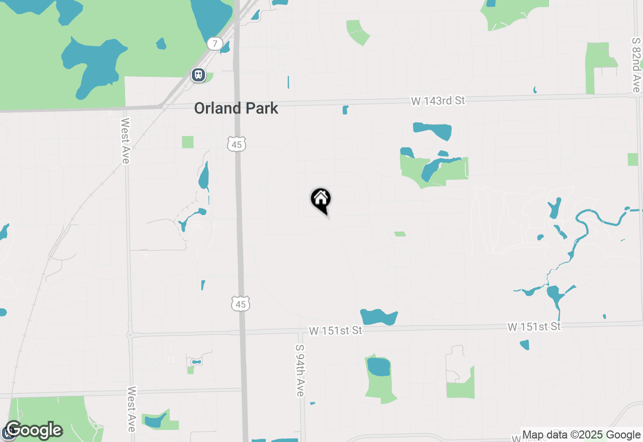 Map of 9313 W 147th Street, Orland Park, IL 60462