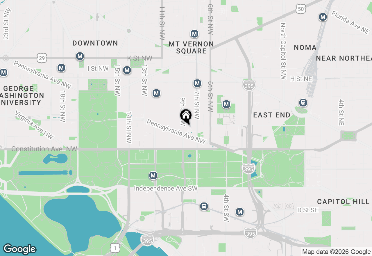 Map of 801 Pennsylvania Avenue Nw #1204, Washington, DC 20004
