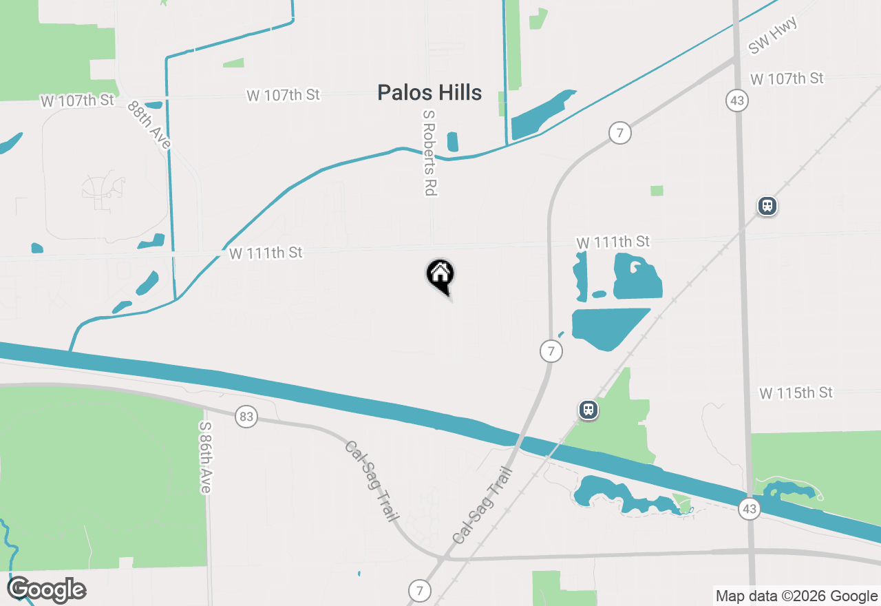 Map of 11255 S Roberts Road #2S, Palos Hills, IL 60465