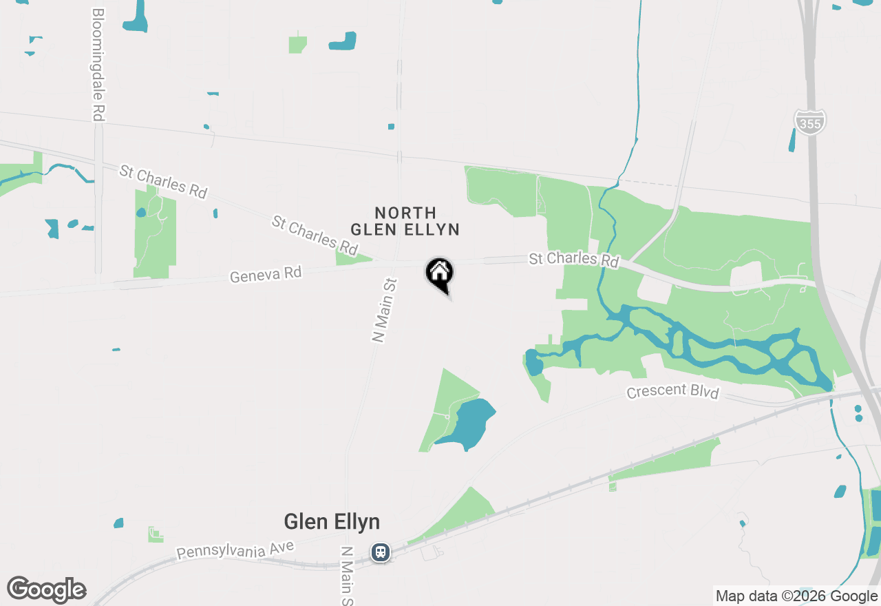 Map of 789 N Park Boulevard, Glen Ellyn, IL 60137