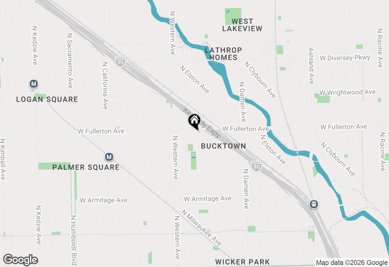 Map of 2335 N Oakley Avenue #2, Chicago, IL 60647
