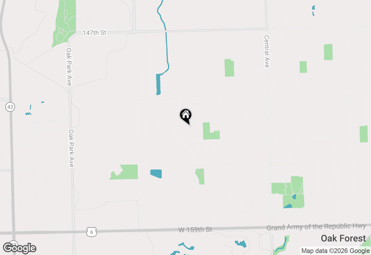 Map of 15317 Boca Rio Drive, Oak Forest, IL 60452