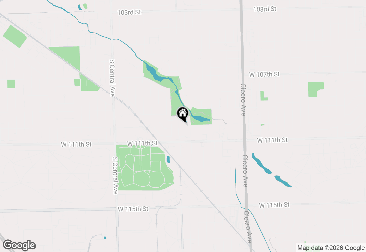 Map of 10948 Deblin Lane, Oak Lawn, IL 60453