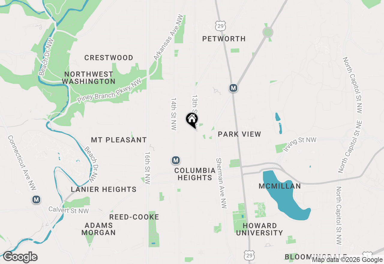 Map of 1300 Monroe Street Nw #1, Washington, DC 20010