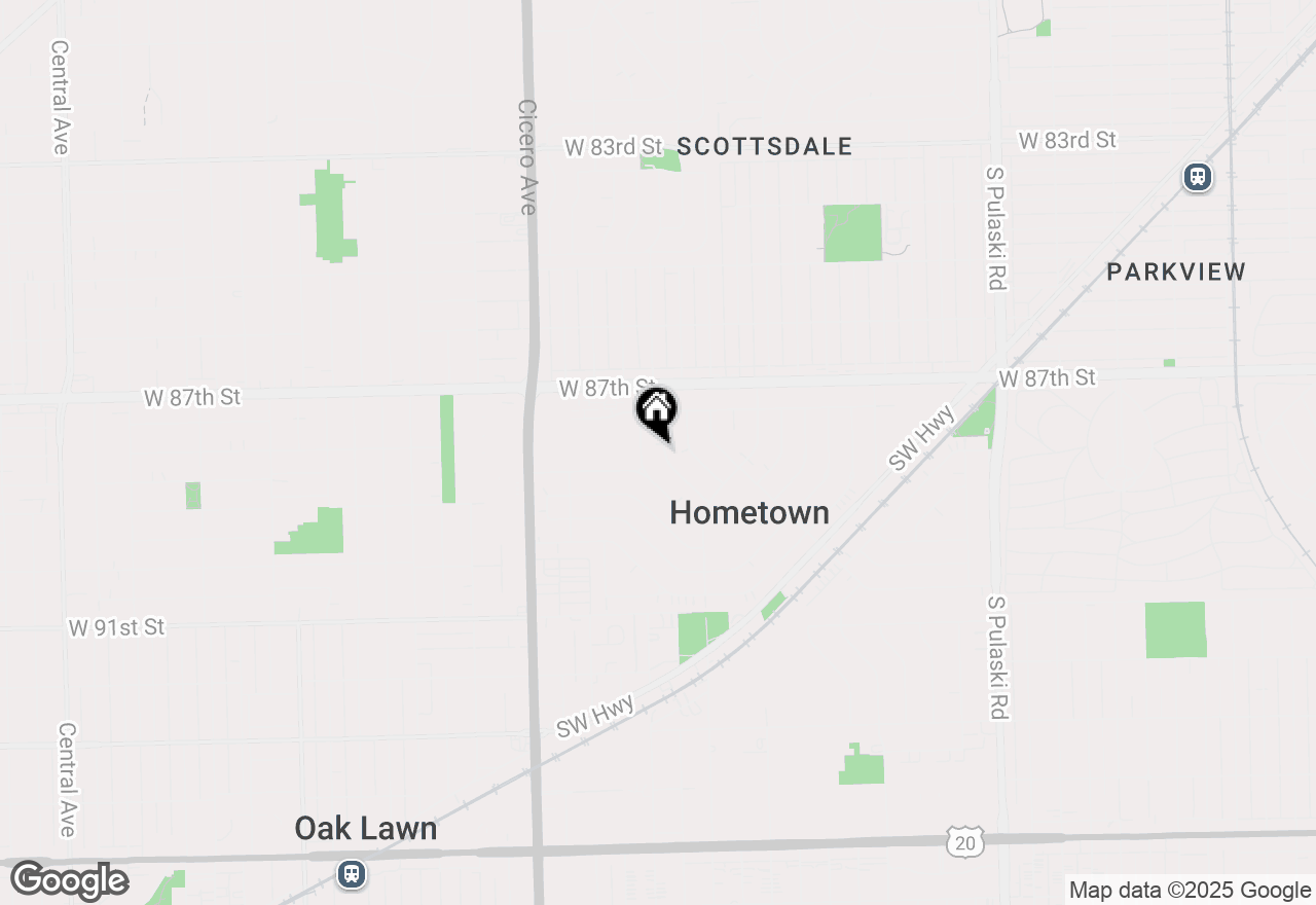 Map of 8772 S Kolmar Avenue, Hometown, IL 60456