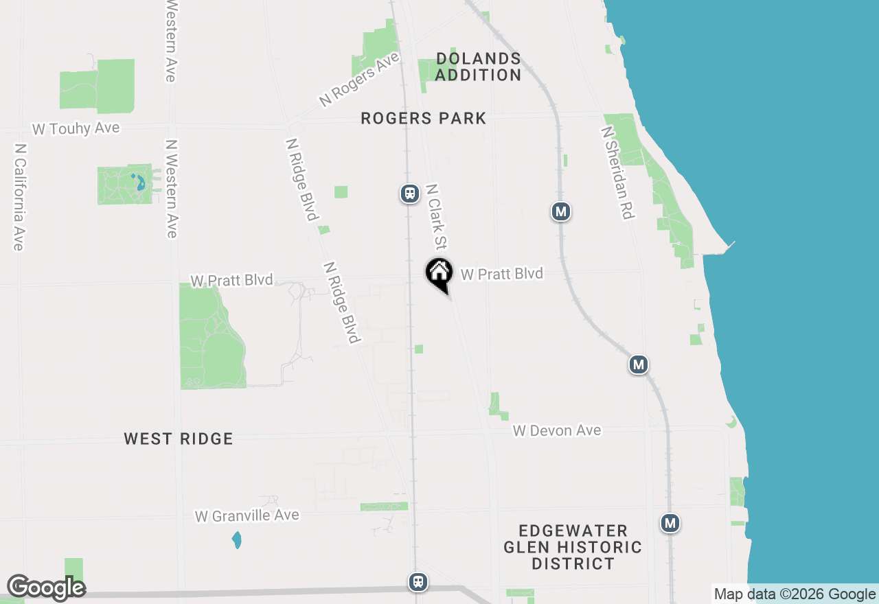 Map of 6721 N Hermitage Avenue #2A, Chicago, IL 60626