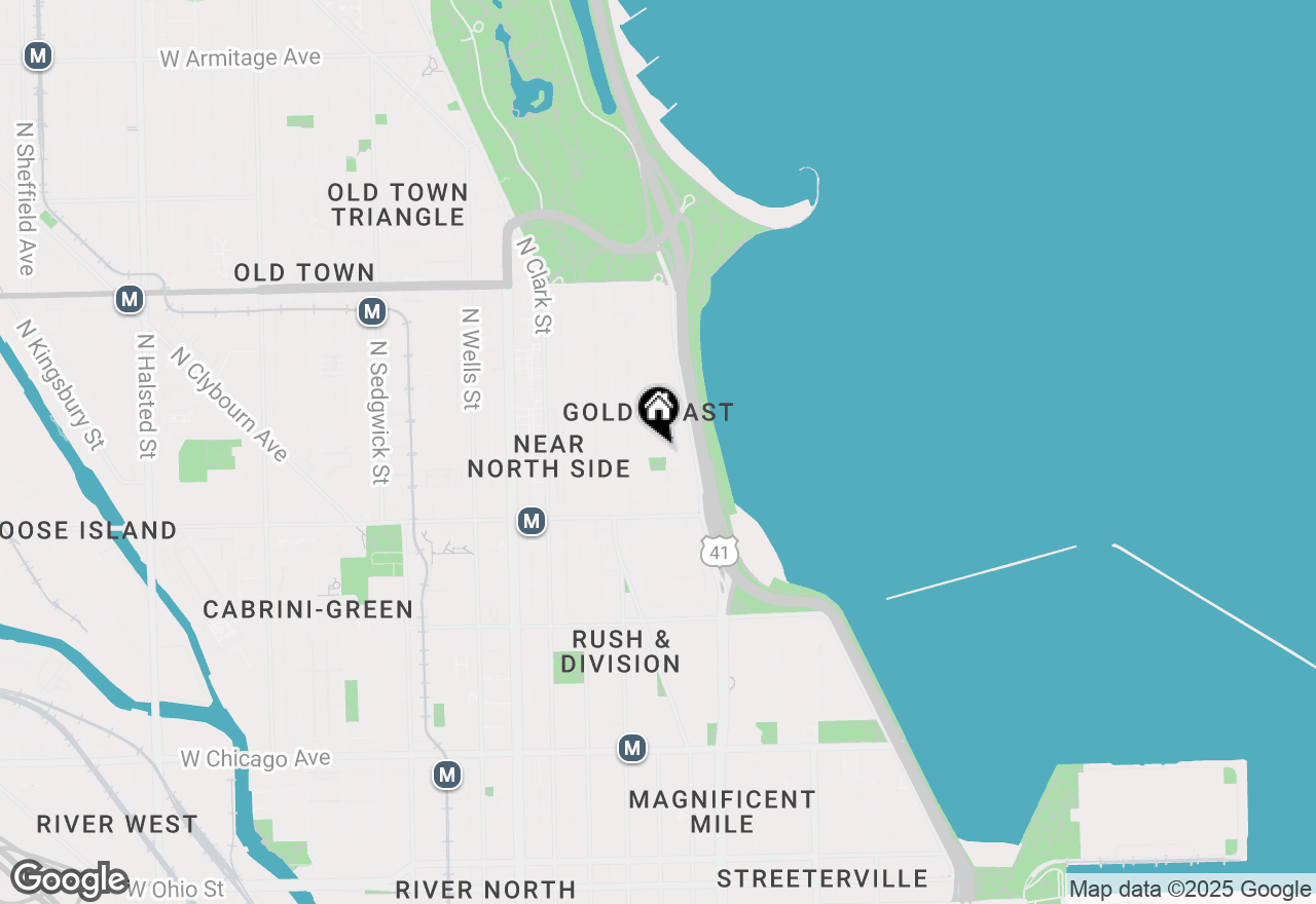 Map of 1300 N Ritchie Court #2, Chicago, IL 60610