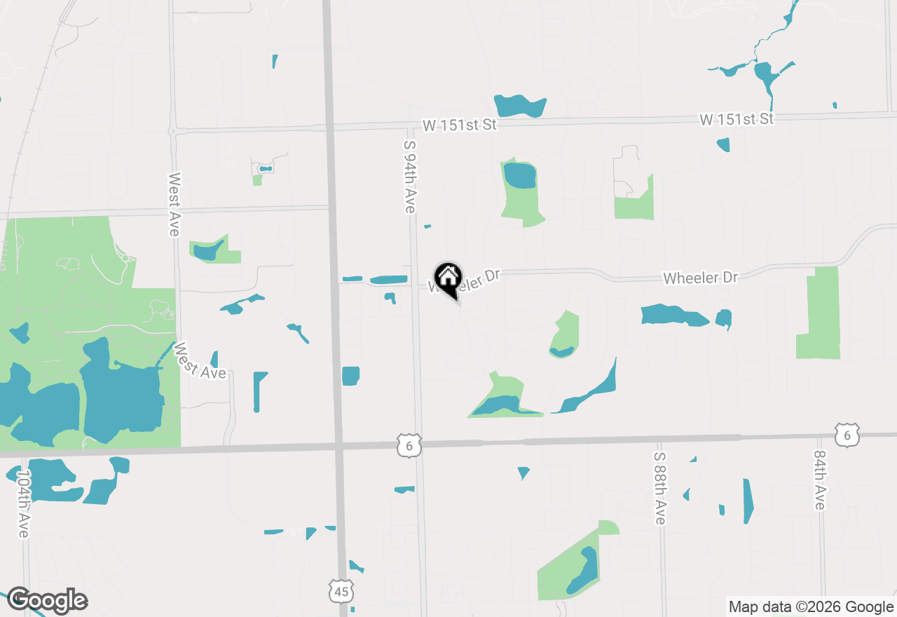 Map of 15534 Whitehall Lane, Orland Park, IL 60462