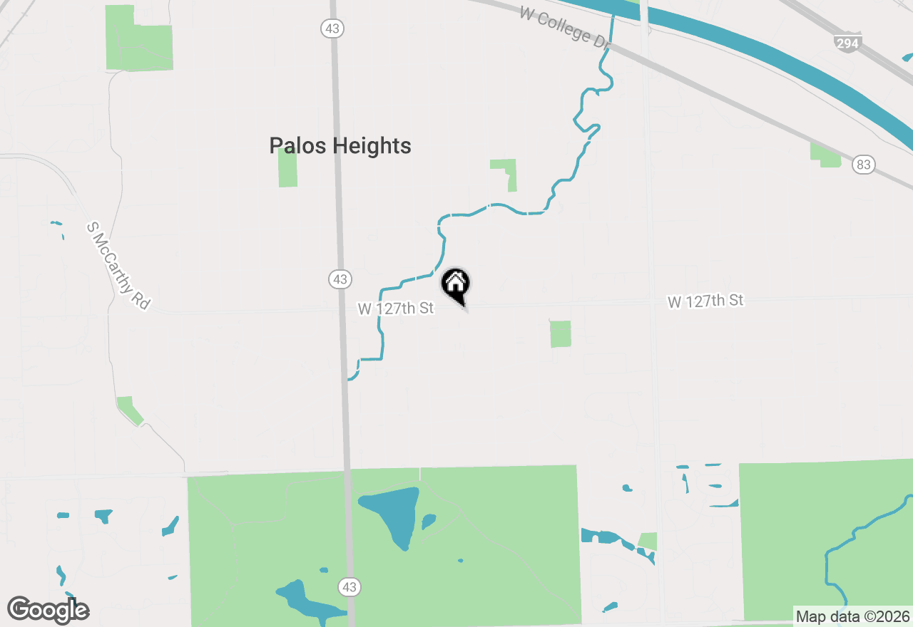 Map of 6839 W 127th Street, Palos Heights, IL 60463