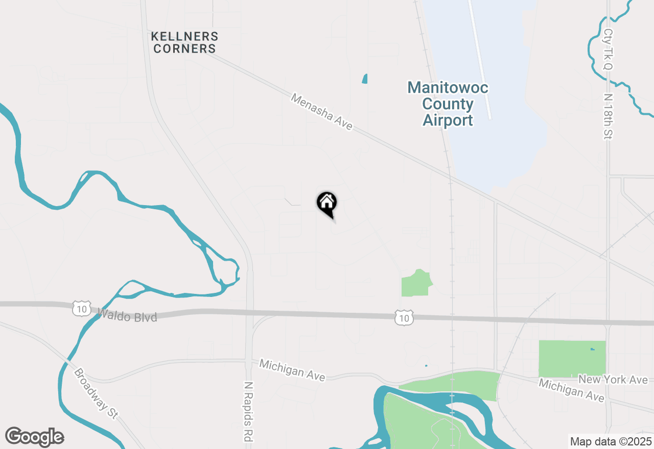 Map of 3511 Barkwood Ln, Manitowoc, WI 54220