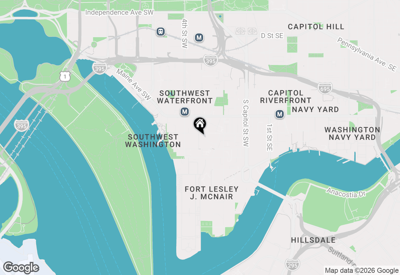 Map of 1301 Delaware Avenue Sw #N110, Washington, DC 20024