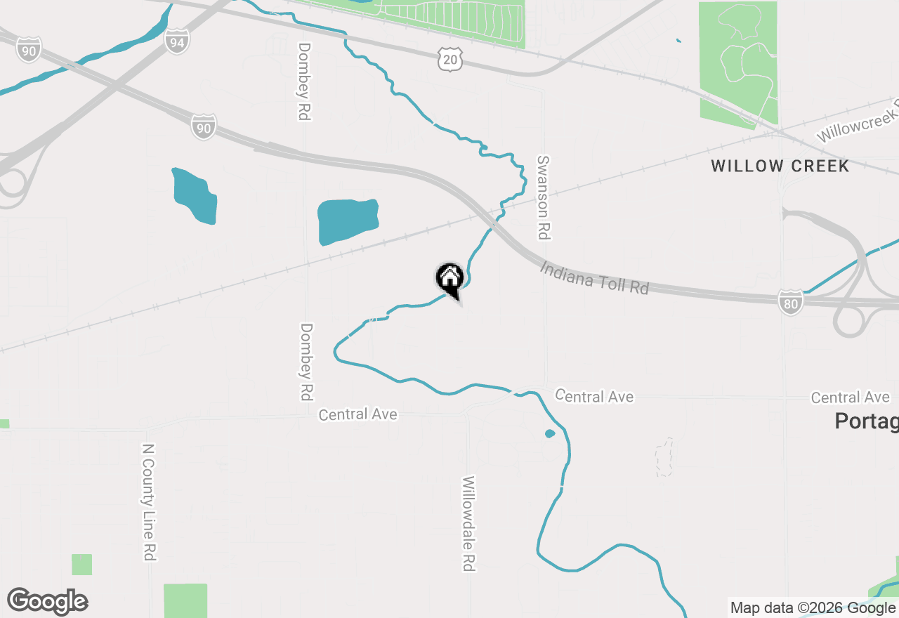 Map of 5470 Evergreen Avenue, Portage, IN 46368