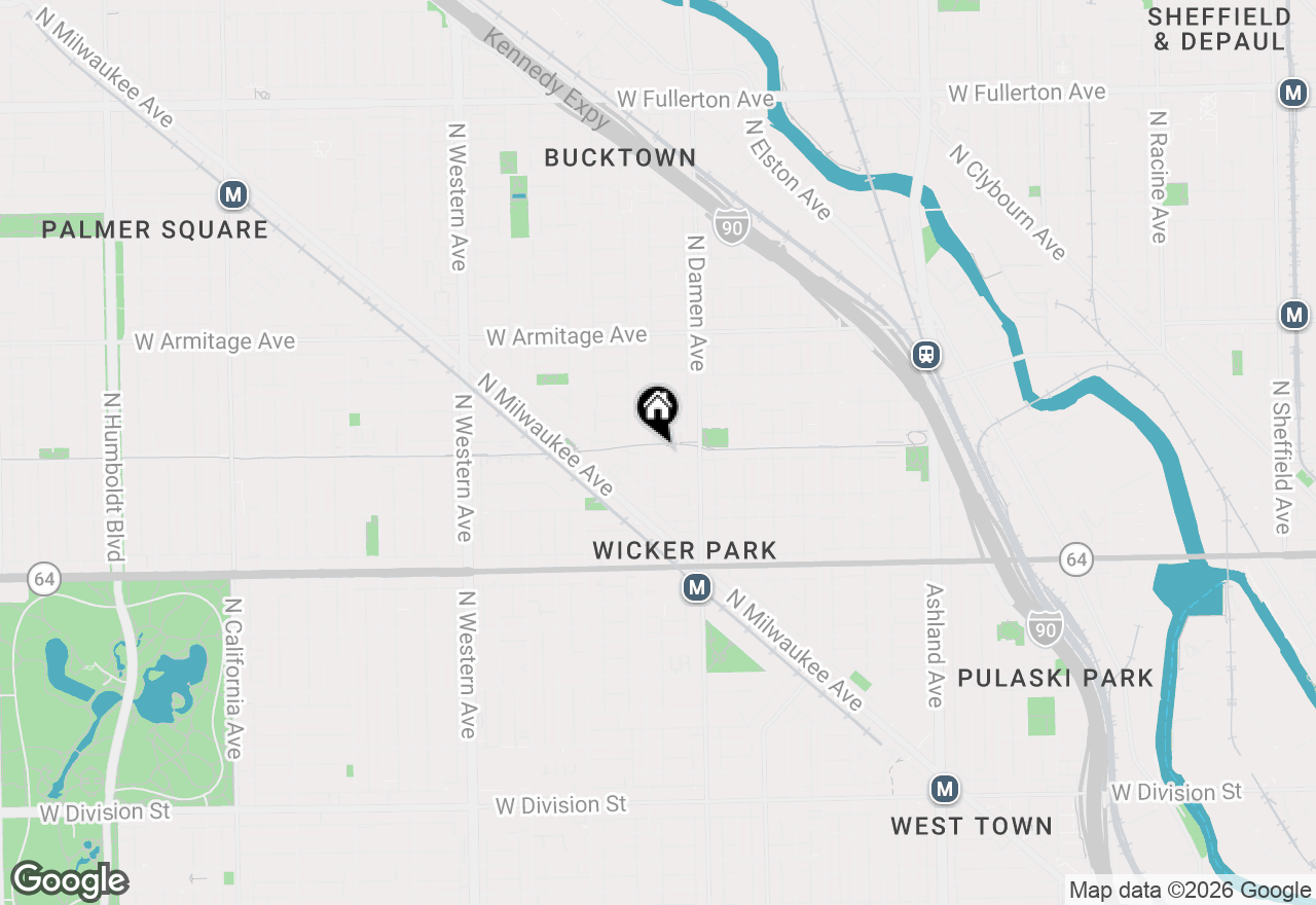 Map of 2046 W Willow Street #B, Chicago, IL 60647