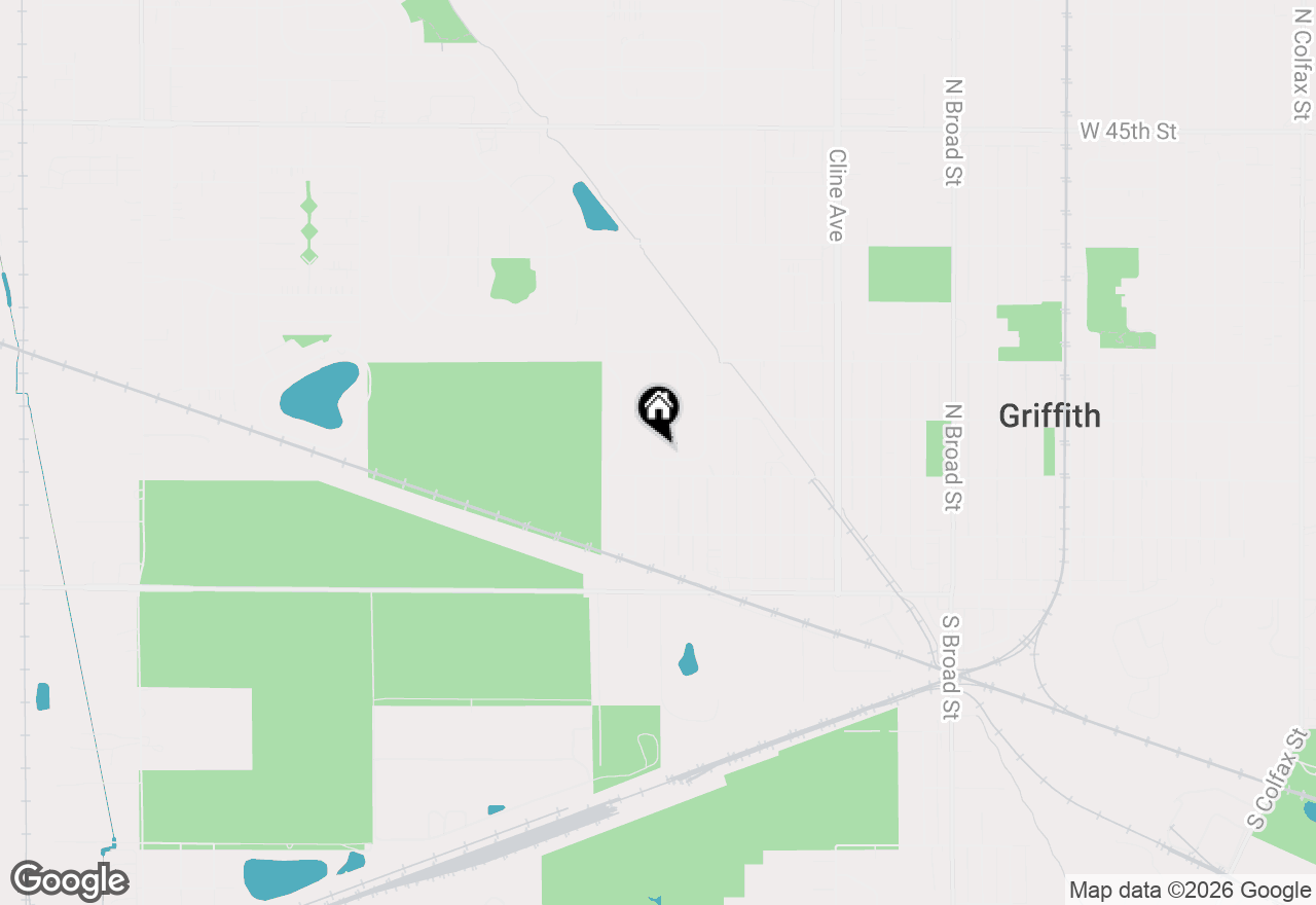 Map of 321 N True Street, Griffith, IN 46319