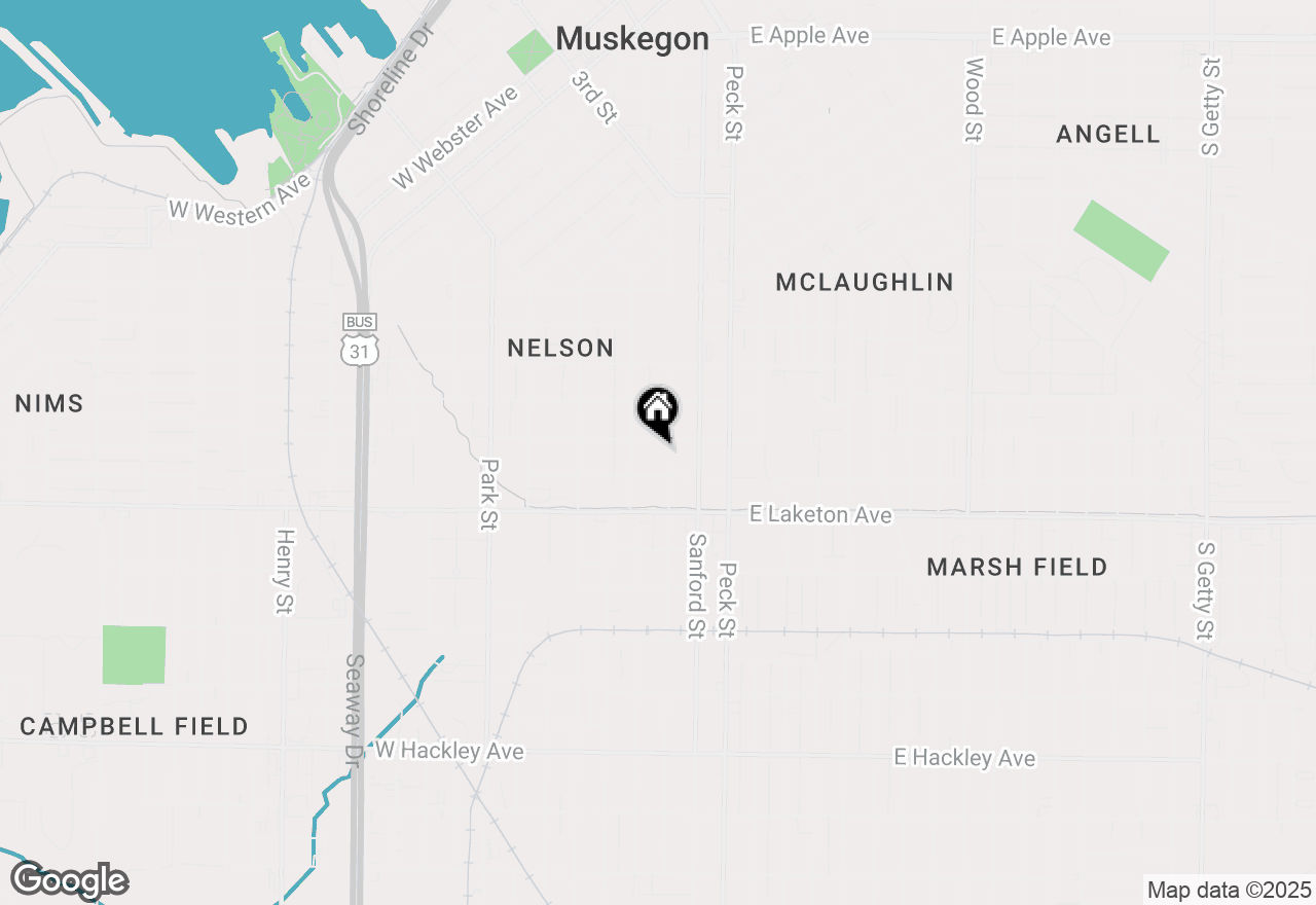 Map of 1701 Jefferson Street, Muskegon, MI 49441