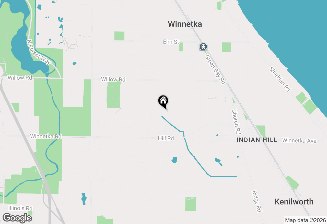 Map of 936 Sunset Road, Winnetka, IL 60093