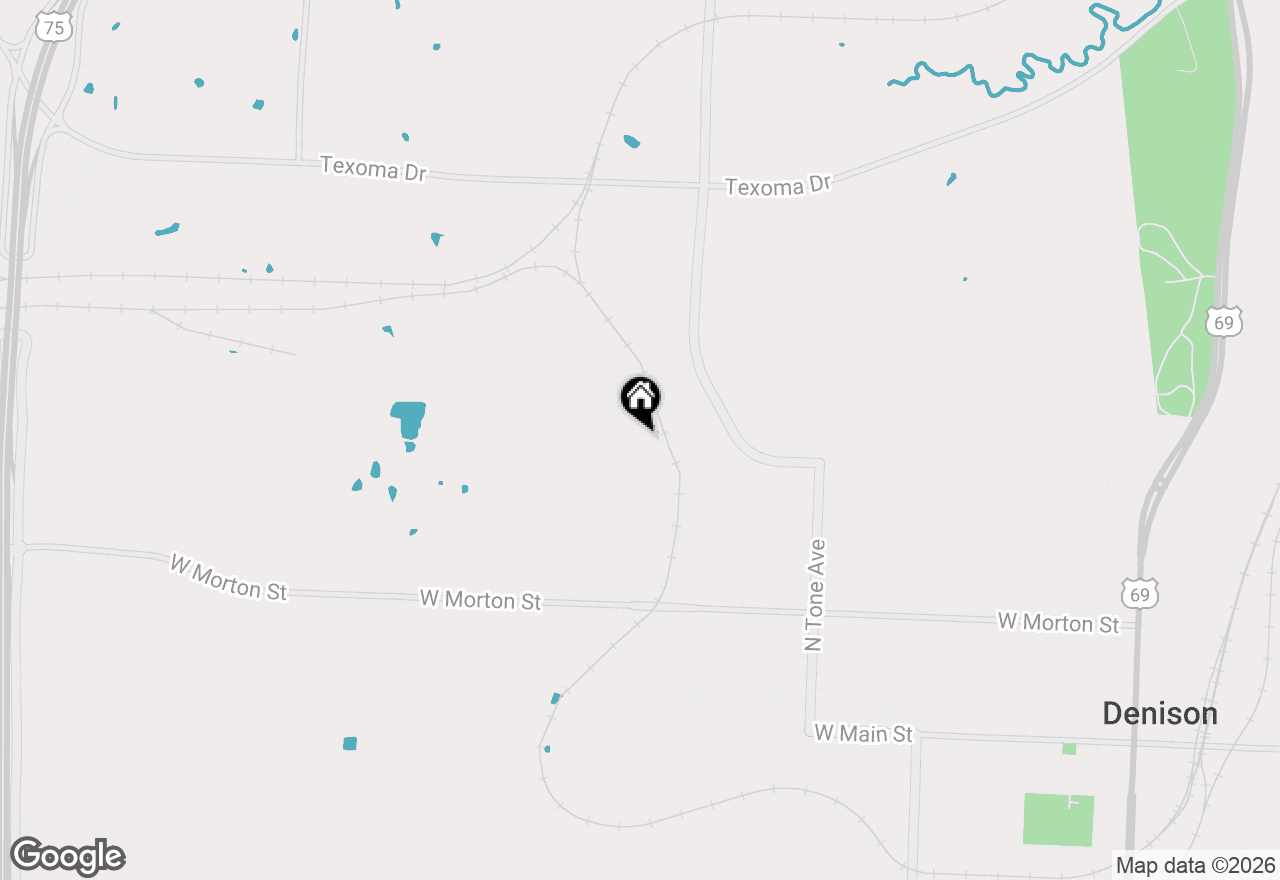 Map of 1618 W Parnell Street, Denison, TX 75020