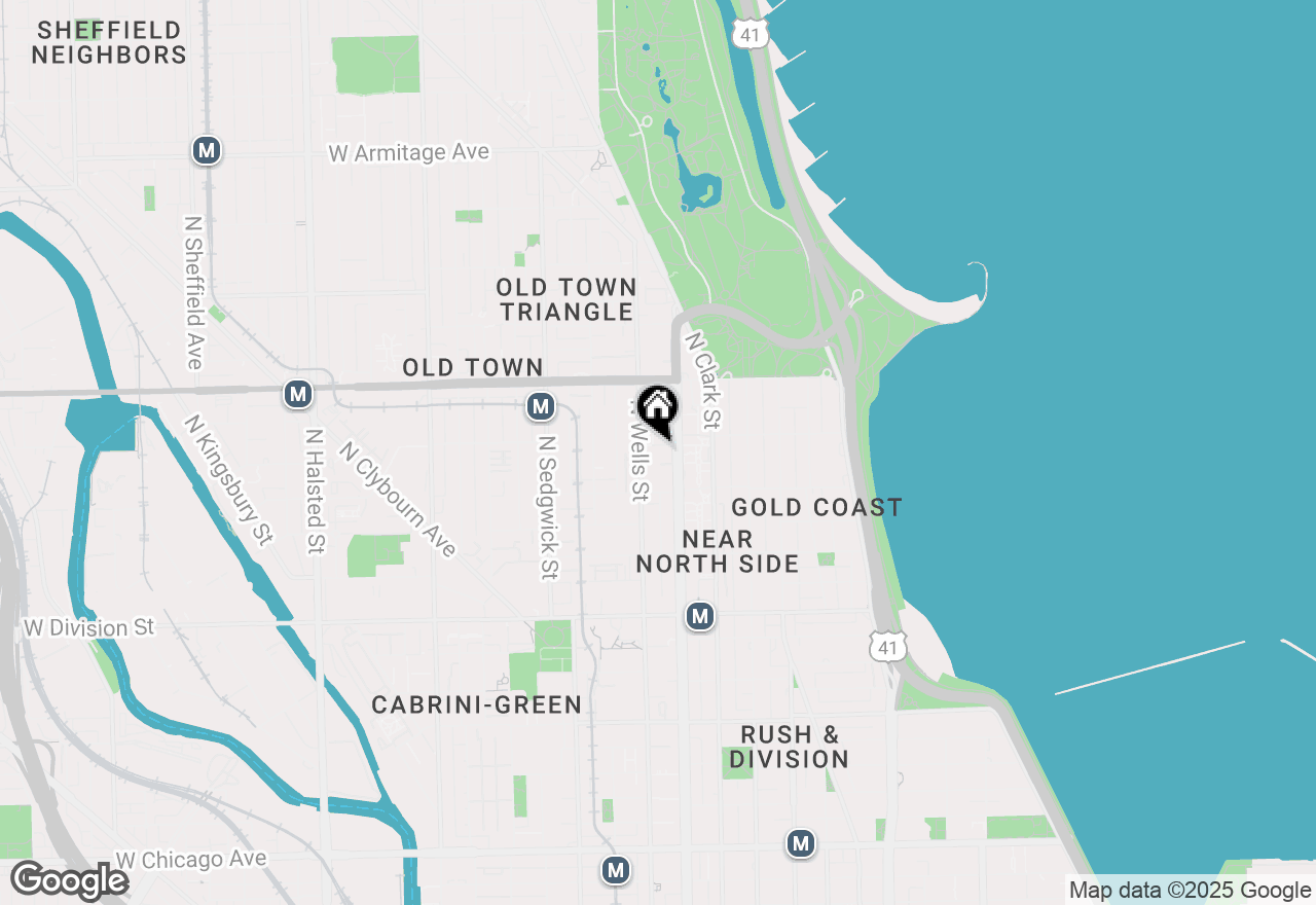 Map of 159 W Burton Place #G, Chicago, IL 60610