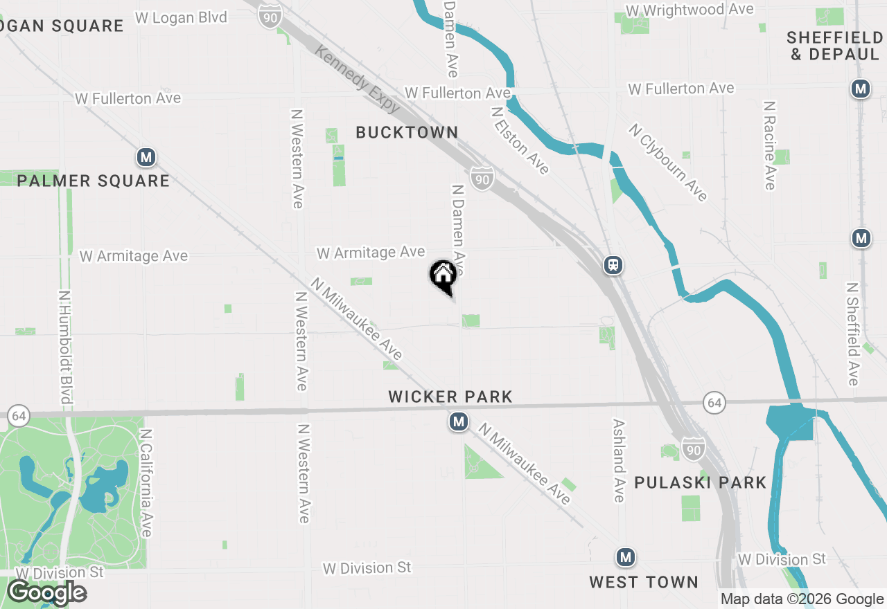 Map of 2027 W Moffat Street, Chicago, IL 60647