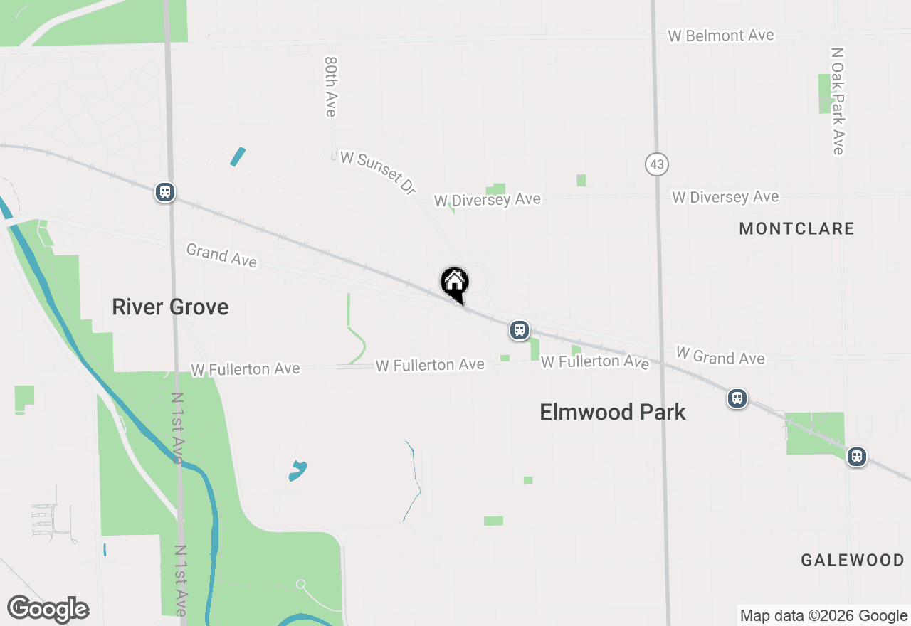 Map of 7701 W Marwood Avenue #1N, Elmwood Park, IL 60707