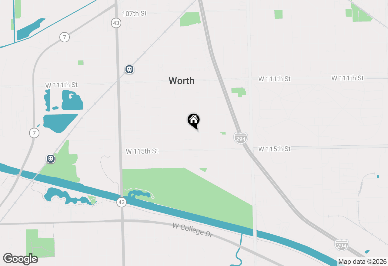 Map of 6737 W 114th Street, Worth, IL 60482