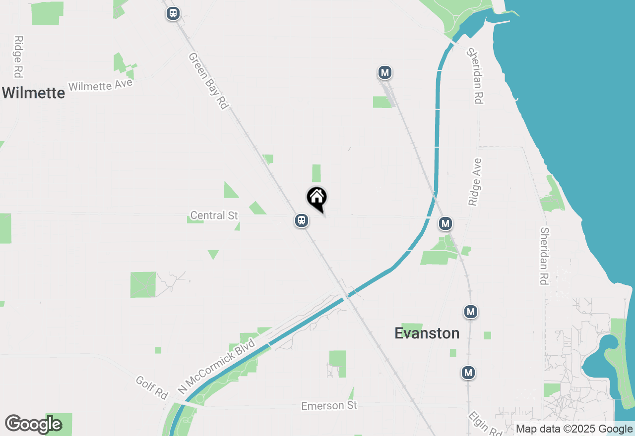 Map of 1720 Central Street #401, Evanston, IL 60201