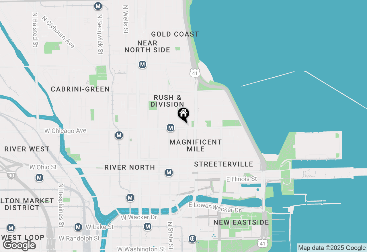 Map of 58 E Chicago Avenue, Chicago, IL 60611