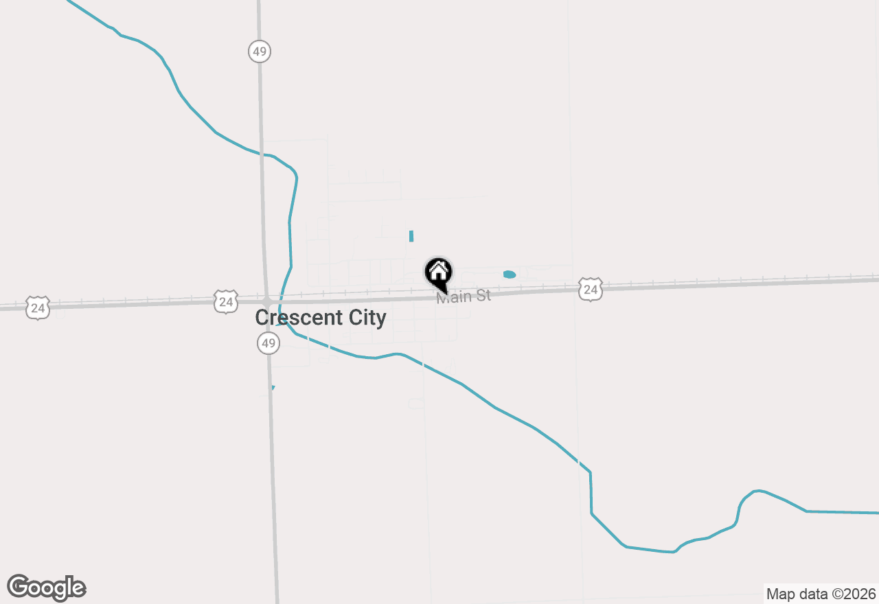 Map of 801 Main Street Street, Crescent City, IL 60928