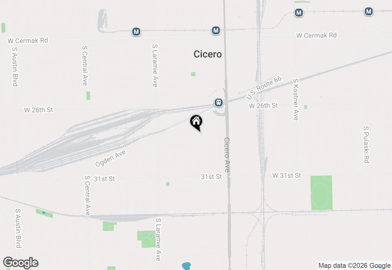 Map of 4921 W 28th Place, Cicero, IL 60804