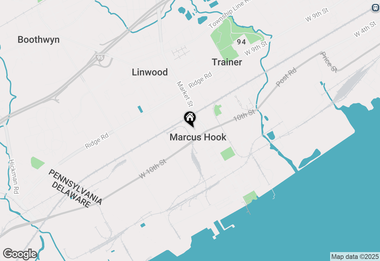 Map of 1100 Green Street, Marcus Hook, PA 19061