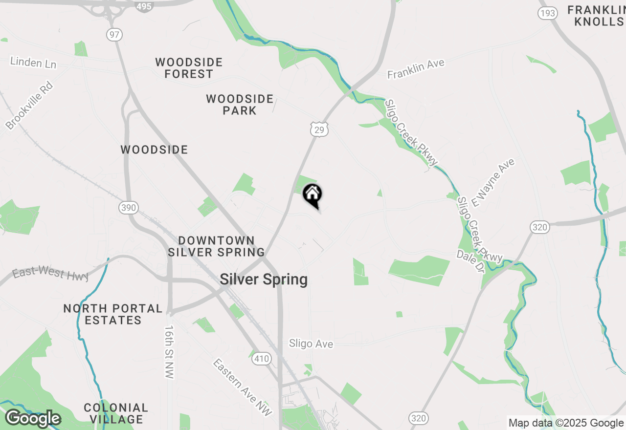 Map of 8613 Cedar Street, Silver Spring, MD 20910