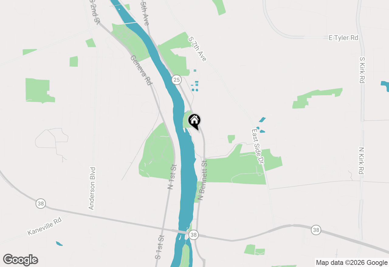 Map of 842 N Bennett Street, Geneva, IL 60134