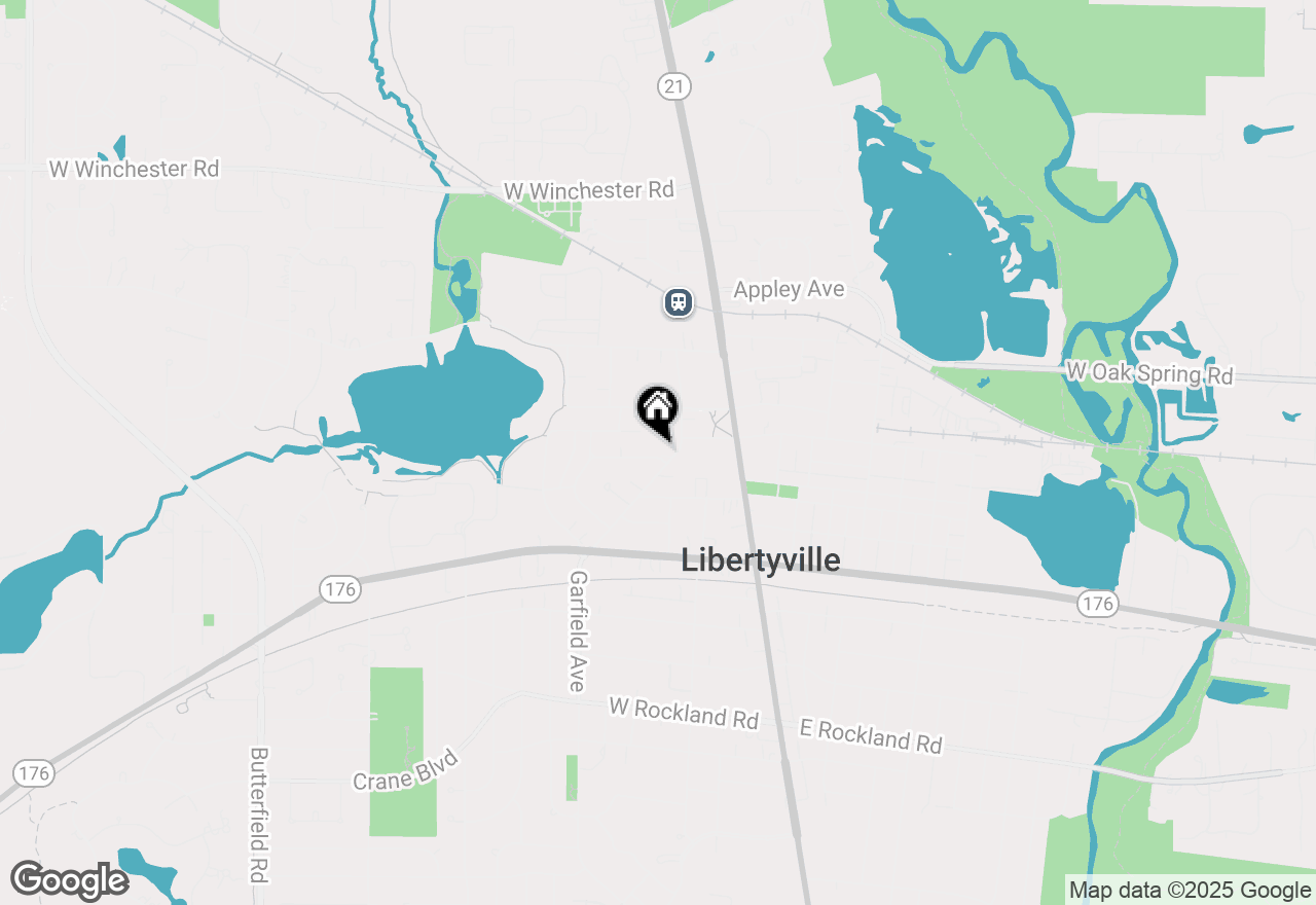 Map of 212 Elm Court, Libertyville, IL 60048