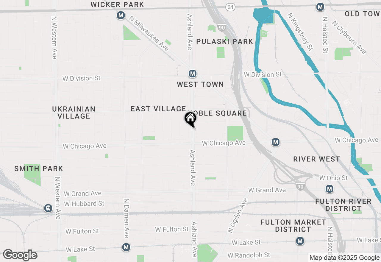 Map of 846 N Ashland Avenue #1R, Chicago, IL 60622