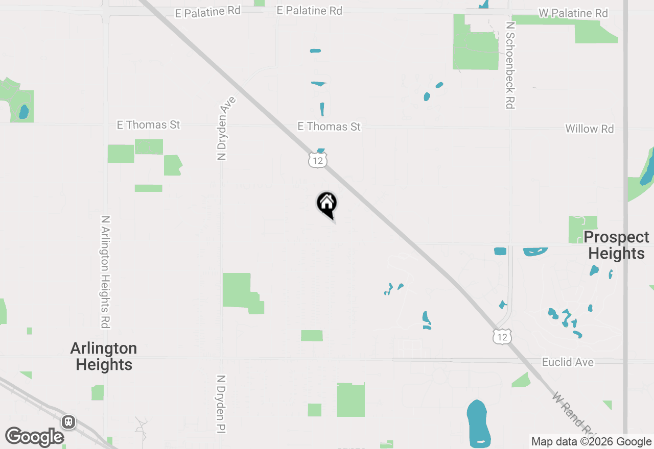 Map of 1130 N Stratford Road, Arlington Heights, IL 60004