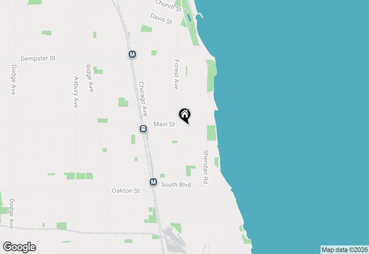 Map of 222 Main Street #504, Evanston, IL 60202