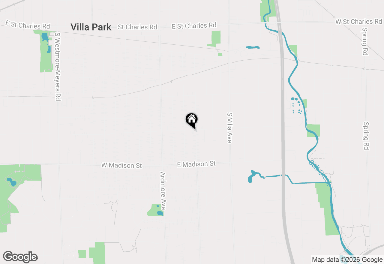 Map of 133 E Washington Street, Villa Park, IL 60181