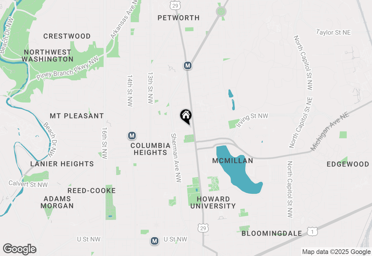 Map of 722 Kenyon Street Nw #A, Washington, DC 20010
