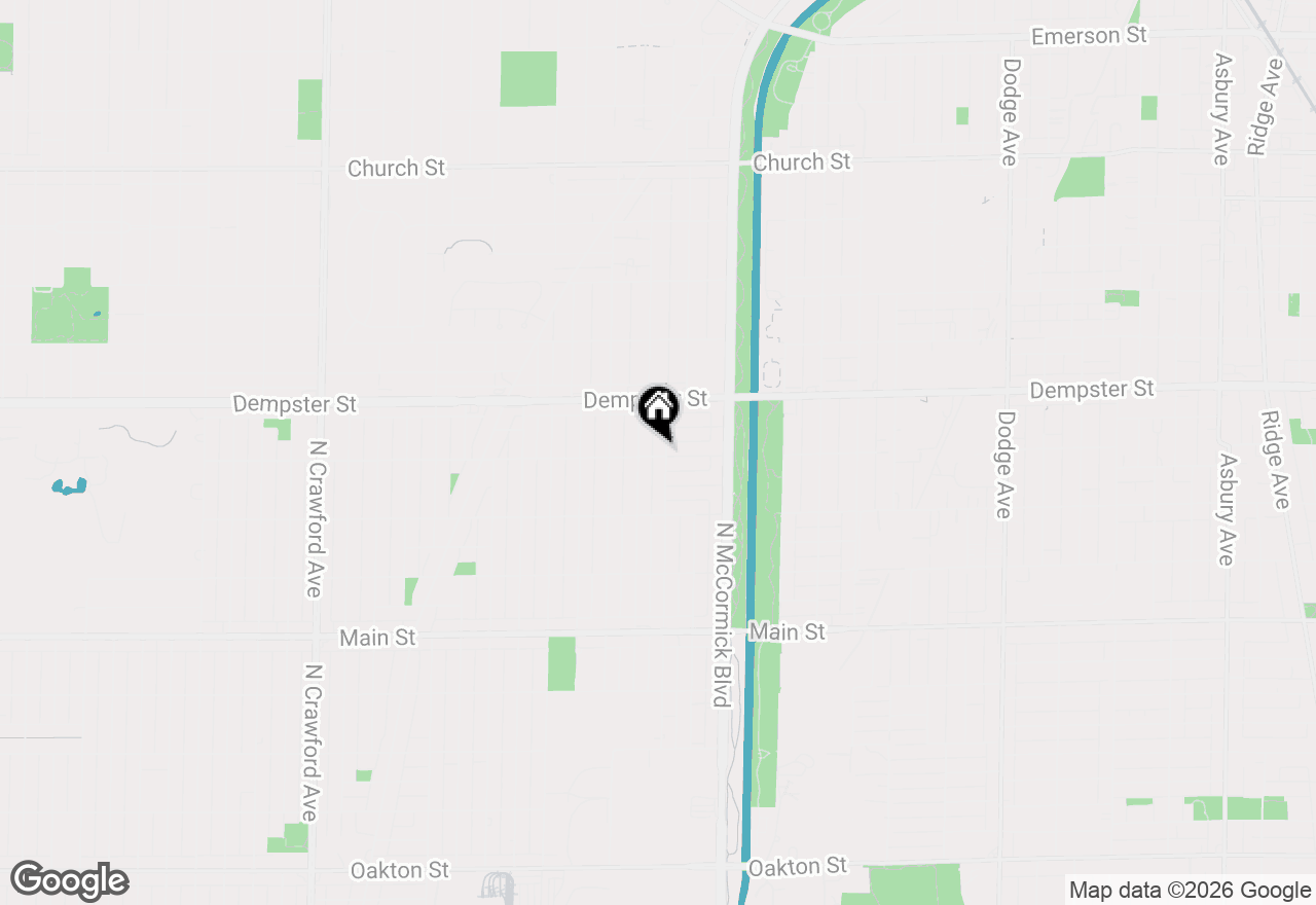 Map of 3404 Crain Street, Skokie, IL 60076