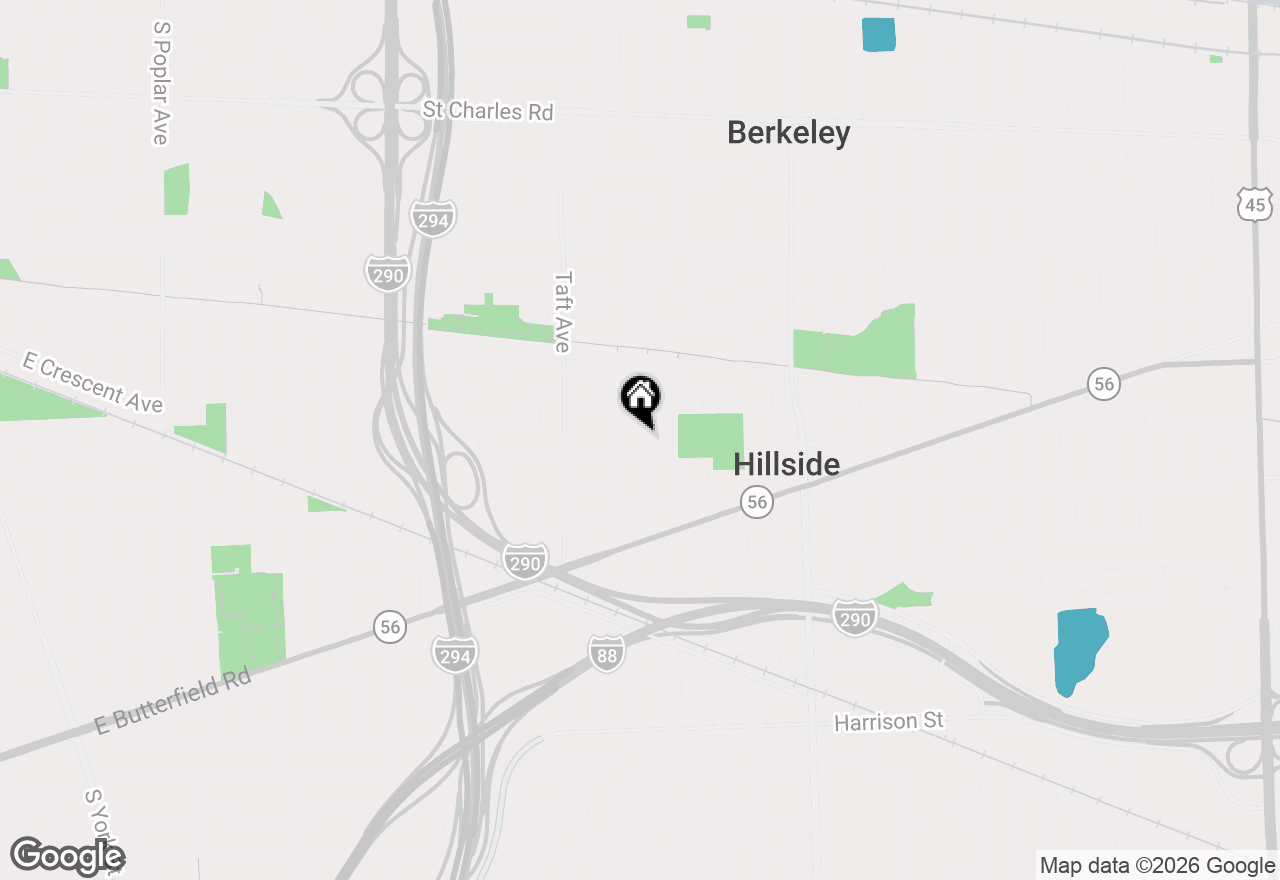 Map of 504 N Irving Avenue, Hillside, IL 60162