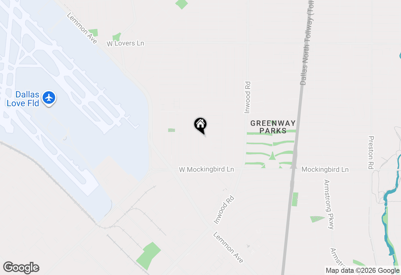 Map of 6723 Kenwell Street, Dallas, TX 75209